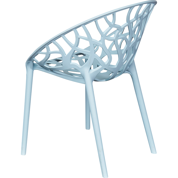 VOMO Stapelstuhl, Struckturdesign in Blau, Gestell: Polypropylen-Kunststoff – Bild 5