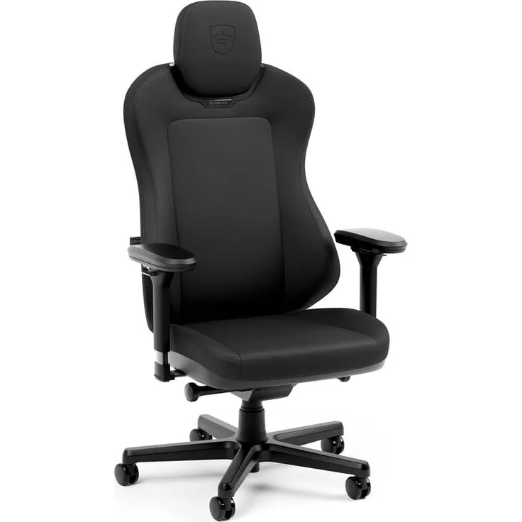 noblechairs AURA AtmoShell Gaming Stuhl, ergonomisch mit Hybrid-Vinyl-Lederbezug, 4-Wege-Lordosenstütze, 4D Armrest Pro, schwarz