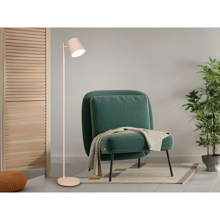 Kleine Akku Stehlampe BLAKE kabellos - dimmbar, Metall Beige, Höhe 125cm – Bild 1