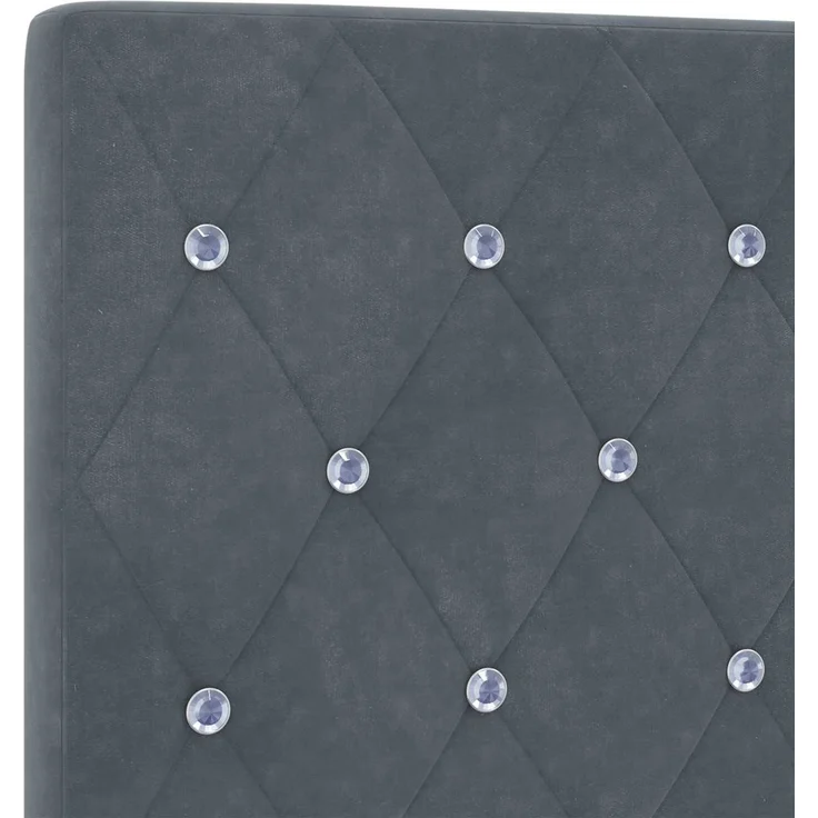 vidaXL LED-Speicherbett mit Matratze Dunkelgrau 100 x 200 cm Samt 3459169 – Bild 11