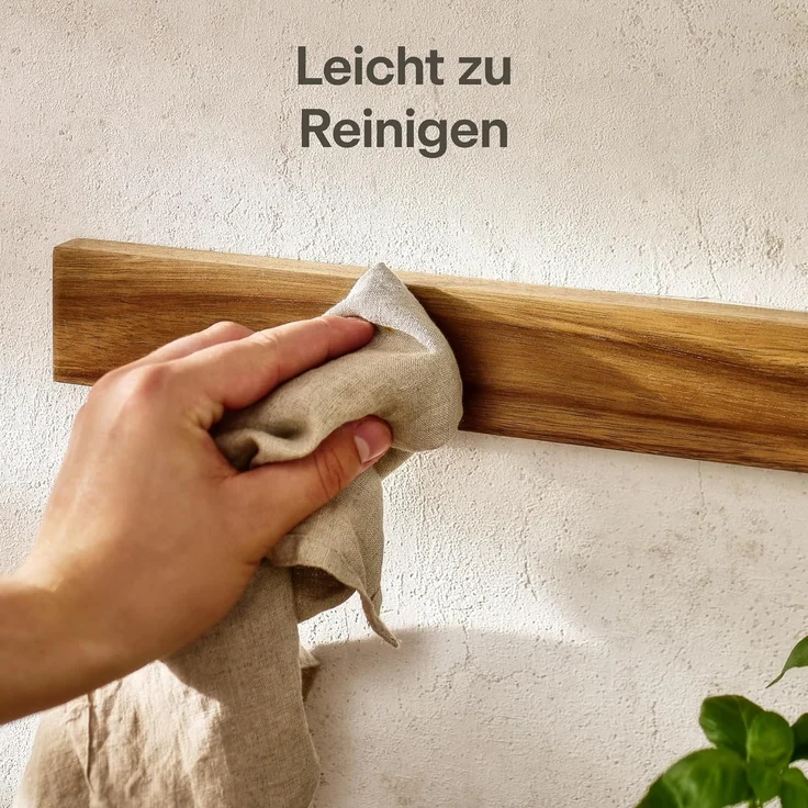 Praknu Wand-Magnet Messer-Leiste Magnetleiste Messer selbstklebend 40 cm - Messerhalter aus (1tlg), Mit 3 magnetischen Haken und Kleber - Ohne Messer - Einfache Montage – Bild 7
