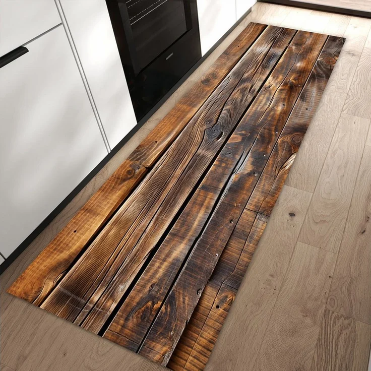 Primedeco Teppich Küchenteppich Holzmaserung PVC rutschfest abwaschbar Läufer, Rechteckig, Höhe: 3 mm, Pflegeleicht & Wasserabweisend – Bild 1