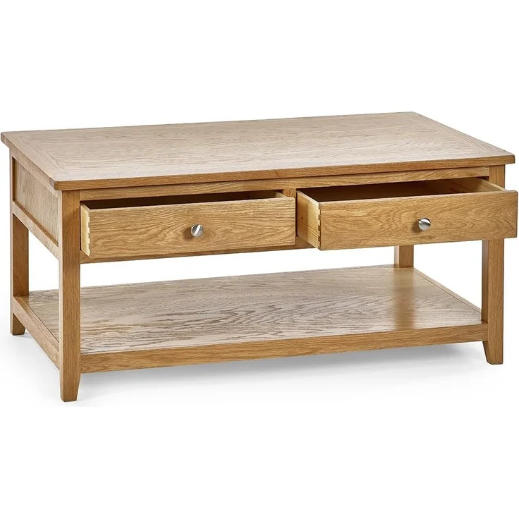 Julian Bowen Mallory Couchtisch mit 2 Schubladen, Eiche, 50 x 110 x 65 – Bild 4