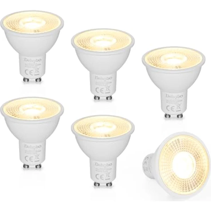 Dehobo GU10 LED Warmweiss Glühbirne, LED Lampen Licht Spot Warmweiss Lampe 6W 2800K 480 Lumen Ersetzt 60W Halogen Leuchtmittel, 120° Abstrahlwinkel Spotlight, Nicht Dimmbar Led, 6 Stück – Bild 2