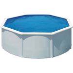 SwimFun Stahlwandpool rund Ø350 × H132 cm – Komplett-Set in Weiß für Familie & Garten
