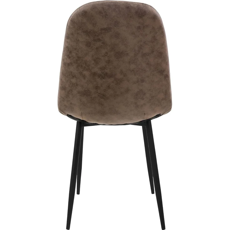ML-DESIGN Stuhl Esszimmerstuhl mit Rückenlehne, Polsterstuhl mit Metallbeinen (4 St), Wohnzimmerstuhl ergonomisch Braun mit Kunstlederbezug Küchenstuhl – Bild 6