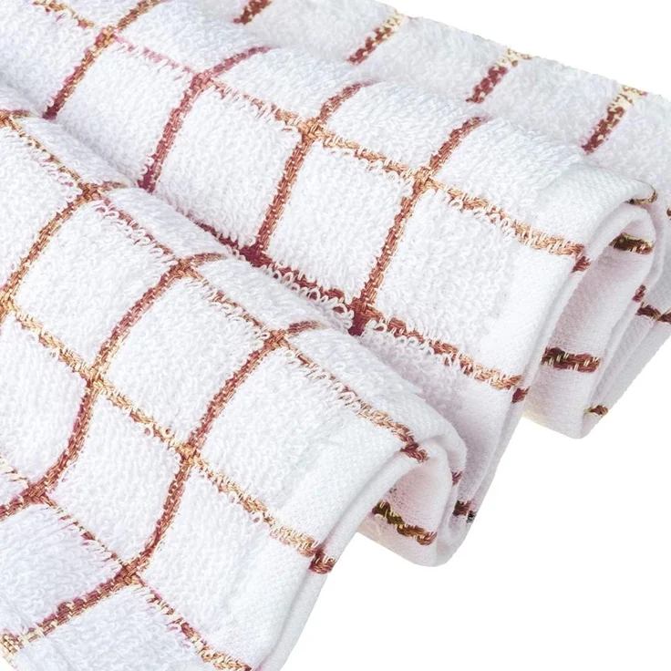 StickandShine Geschirrtuch 8 Stück Geschirrtücher aus 100% Baumwolle Frottee SET Kariert Uni, (Spar SET, kariert und unifarben), kariert und uni geschmischt – Bild 3