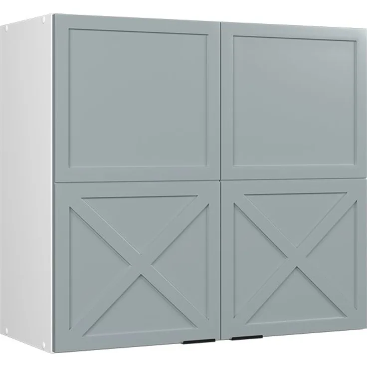 Küchenglasschrank Fame-Line Hellblau-grau 80 cm Vicco