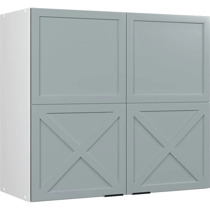 Küchenglasschrank Fame-Line Hellblau-grau 80 cm Vicco – Bild 1