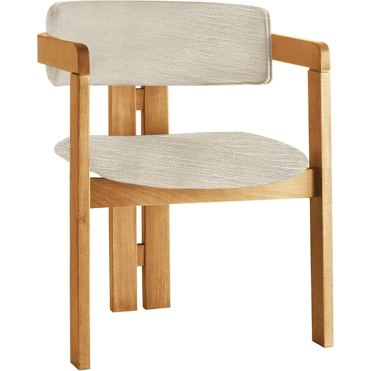 Skye Decor 'CO-046' Stuhl, Hellgrau / Eiche, 58 x 76 x 49 cm – Bild 3