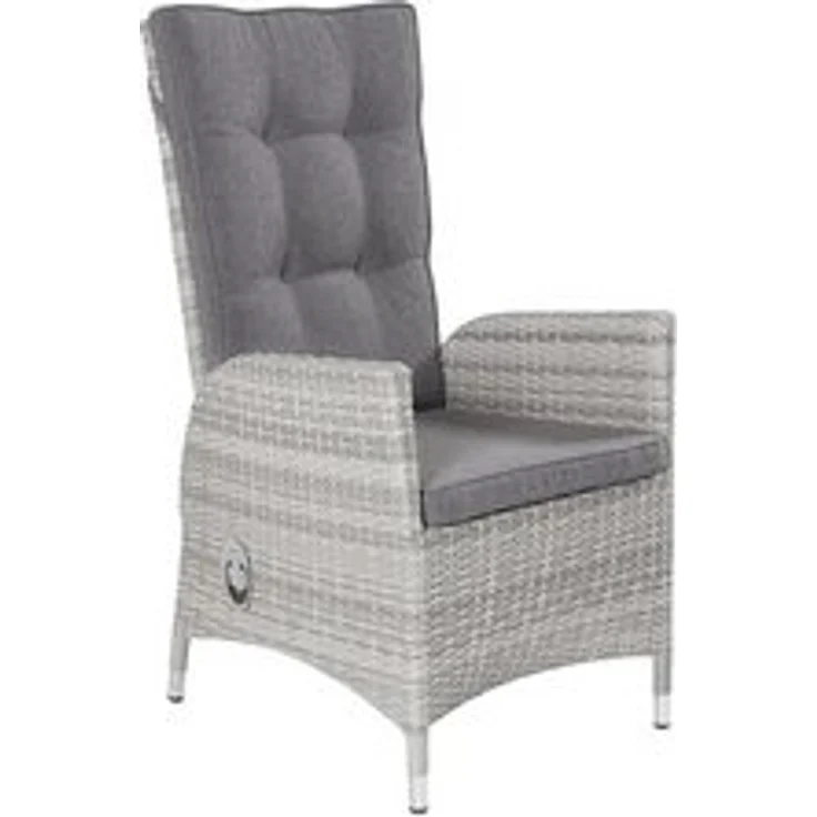 LC Garden Gartenstuhl Positionsstuhl Verstellsessel Parma Dining weiß-grau – Bild 6