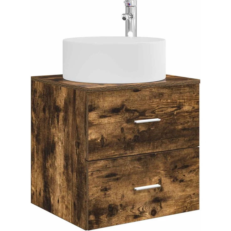 vidaXL Badezimmerschrank-Set 3 stk. Geräucherte Eiche 3405959 – Bild 4