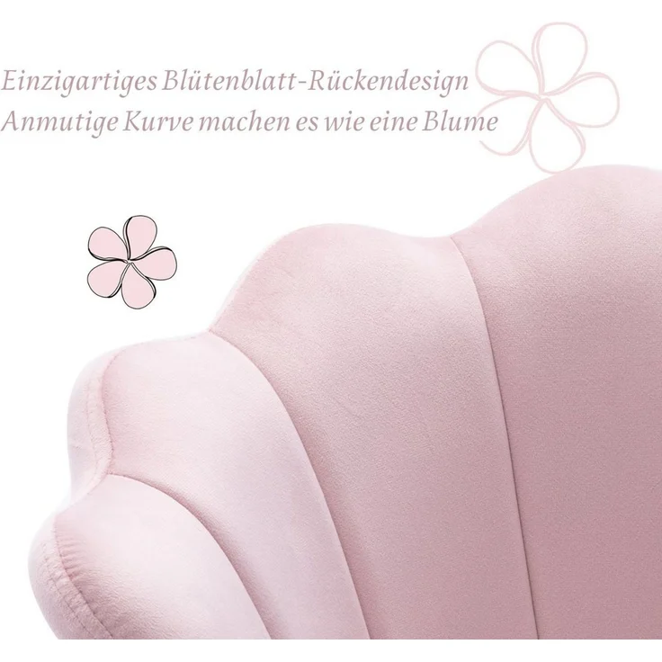 WAHSON OFFICE CHAIRS Loungesessel Sessel Weicher Samt Armlehnstuhl – Bild 3