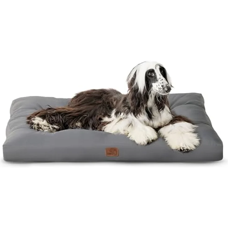 BEDSURE Hundekissen Grosse Hunde waschbar - 120x90 cm hundematratze XXL für große, mittelgroße Hunde Outdoor gepolstert Hundematte dunkelgrau in 10cm Höhe, XL Kühlmatte für Haustiere – Bild 2