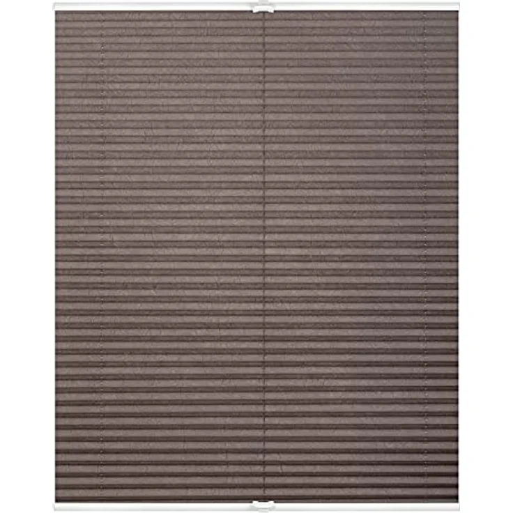 Lichtblick Plissee Nizza Taupe Tageslicht; einfache Installation mit Klemmträgern; verspannt, 130,0 cm, 80,0 cm – Bild 2