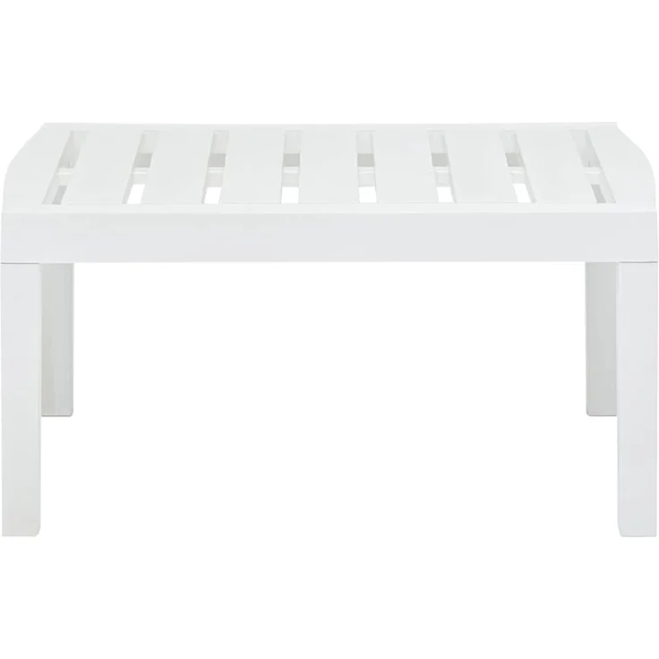 Gartentisch, Balkontisch, Beistelltisch Weiß 78x55x38 cm Kunststoff – Bild 2