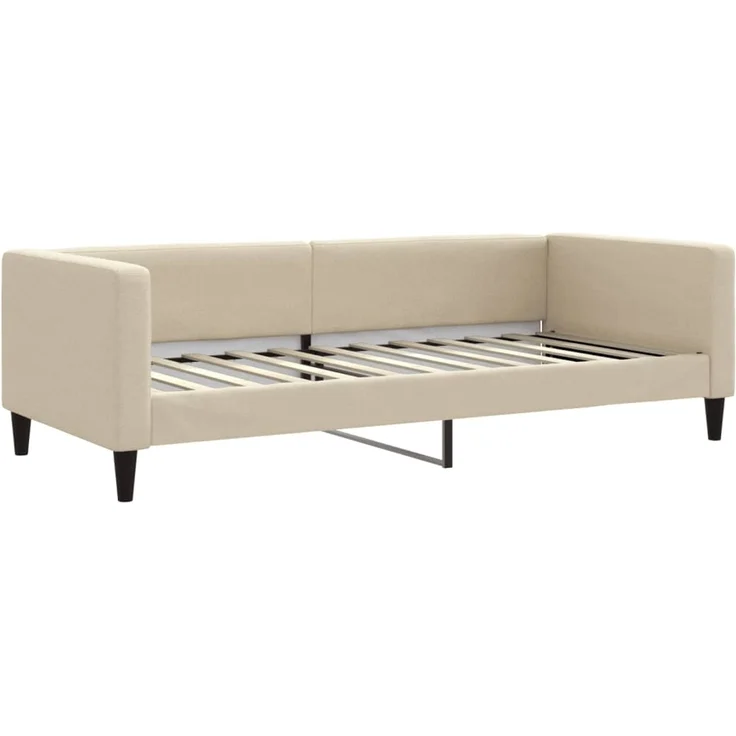vidaXL Tagesbett Ausziehbar mit Schubladen Creme 90x200 cm Stoff 3196636 – Bild 4