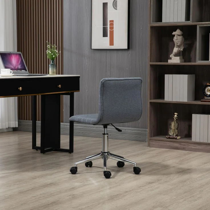 SVITA LINUS Schreibtischstuhl Kinder Drehstuhl Stoffbezug Grau – Bild 6