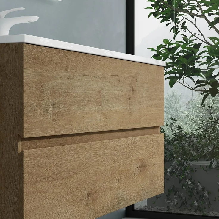 doporro Badmöbel-Set Badezimmermöbel Badezimmer Waschbecken Waschtisch Aqualis – Bild 6