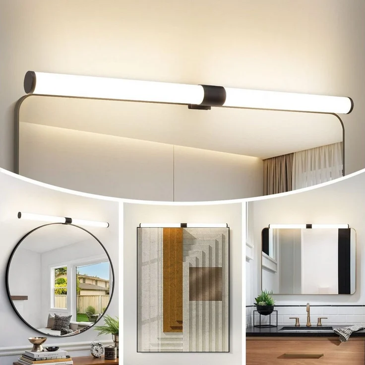 Nettlife LED Spiegelleuchte LED Spiegelleuchte Klemmbar 40/60CM, Neutralweiß, lampe für schrank Keller Küche – Bild 1
