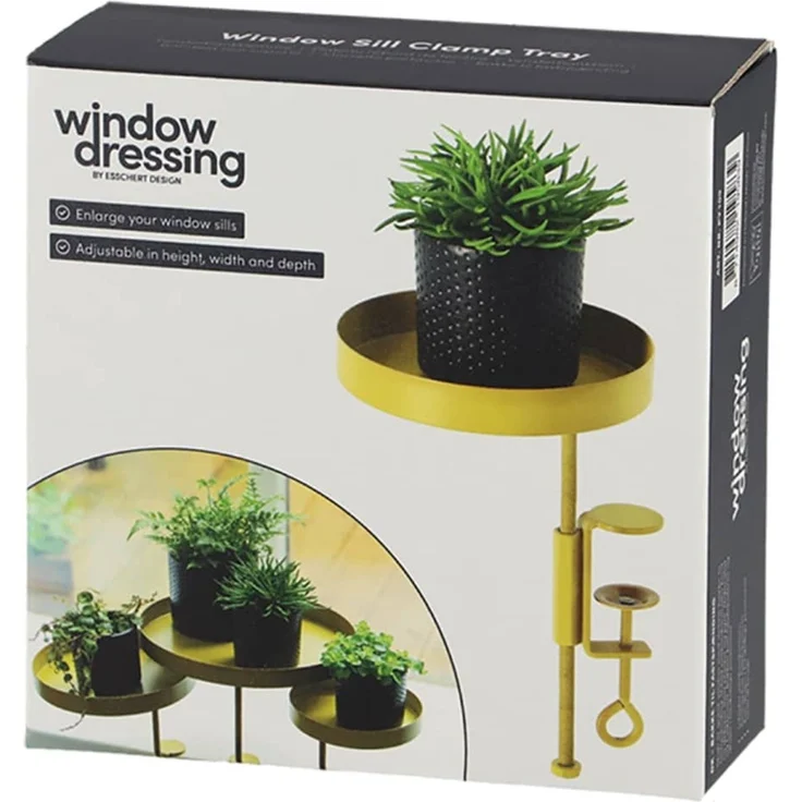 Esschert Design Blumentopfhalter mit Klemme Rund Golden S 441012 – Bild 5