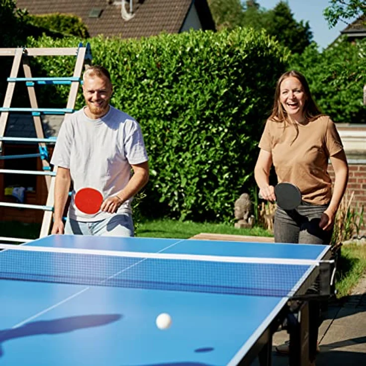 Hudora 'Tournament' Tischtennisplatte, Melaminharz blau, 187 x 274 x 91 cm – Bild 3