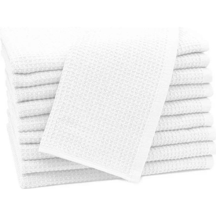 ZOLLNER Gästehandtücher, Waffelpique (10-St), 30 x 50 cm, 100% Baumwolle, vom Hotelwäschespezialisten, Waffelpique – Bild 4