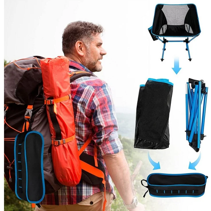 TUWENA Klappstuhl Campingstuhl, Ultraleichter Klappstuhl Gartenstuhl Faltstuhl Tragbar – Bild 3
