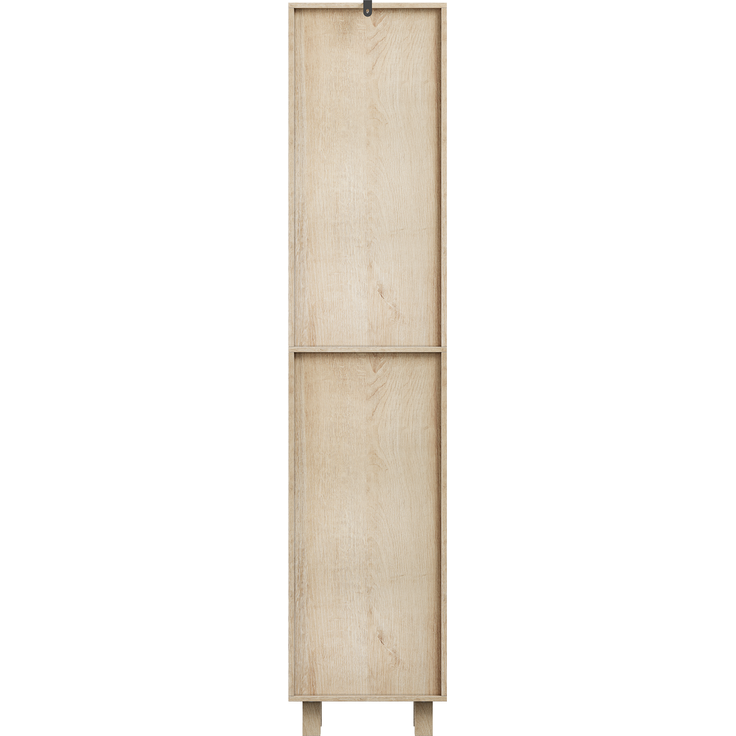 162,5 cm hoher Badezimmerschrank in Eichenoptik ,Waschmaschinenschrank,mit Türen und offenen Regalfächern; schmaler Holzschrank, geeignet für Waschküche, Balkon, Badezimmer oder Küche--Eiche--35x30x162.5cm--YOUDENOVA – Bild 9