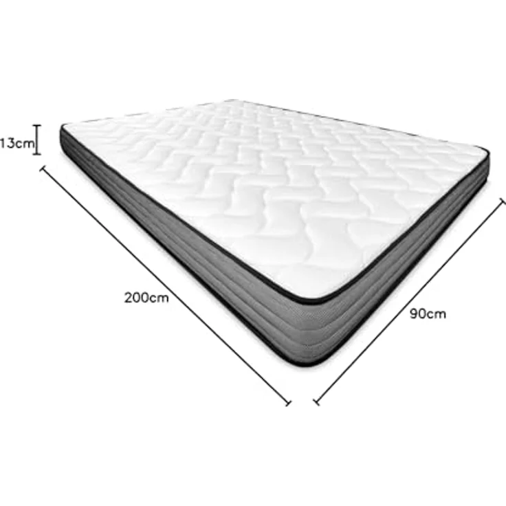 Homey - Wendbare Matratze Andrea, 90x200 cm, ideal für Nestbetten oder Etagenbetten, milbendicht, antibakteriell und hypoallergen – Bild 4