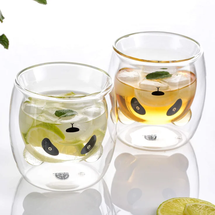 GRÄWE Doppelwandige-Thermogläser, 245ml, 2er Set, Motiv Panda – Bild 3