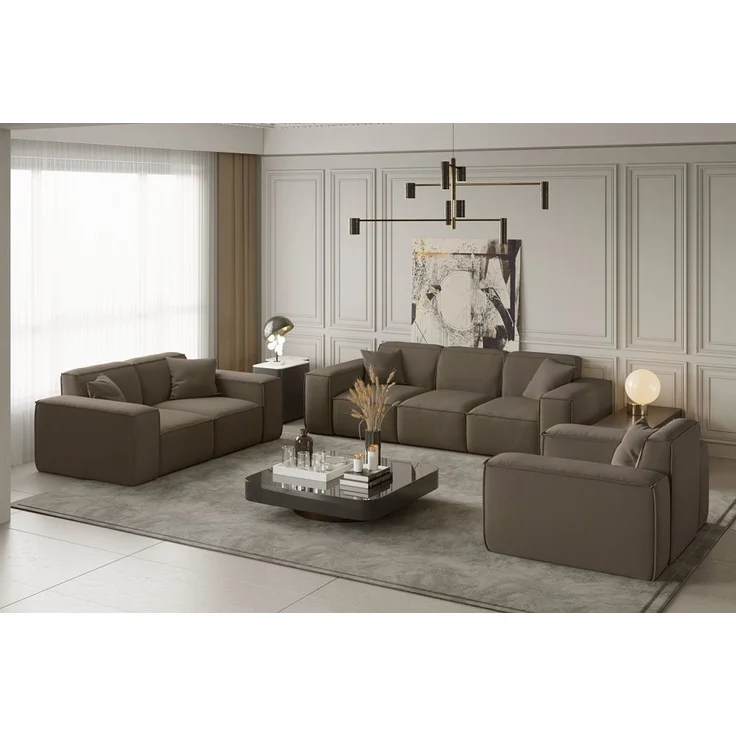 Sessel Designersessel CELES in Stoff Opera Velvet Taupe – Bild 2