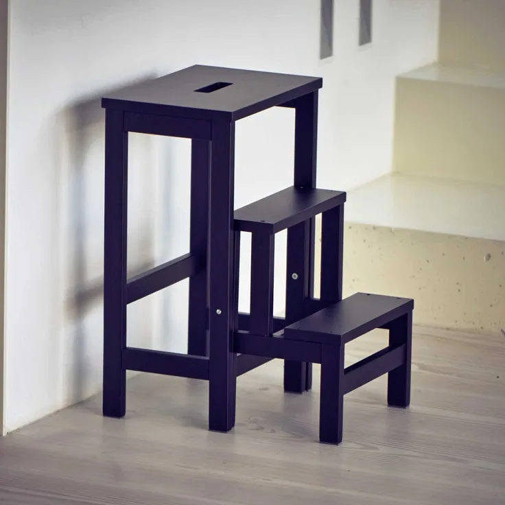 Trittleiter Tritthocker SOHO Buche schwarz lackiert, von Jan Kurtz