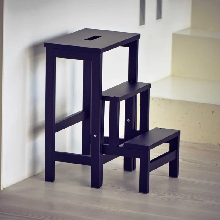 Trittleiter Tritthocker SOHO Buche schwarz lackiert, von Jan Kurtz – Bild 1