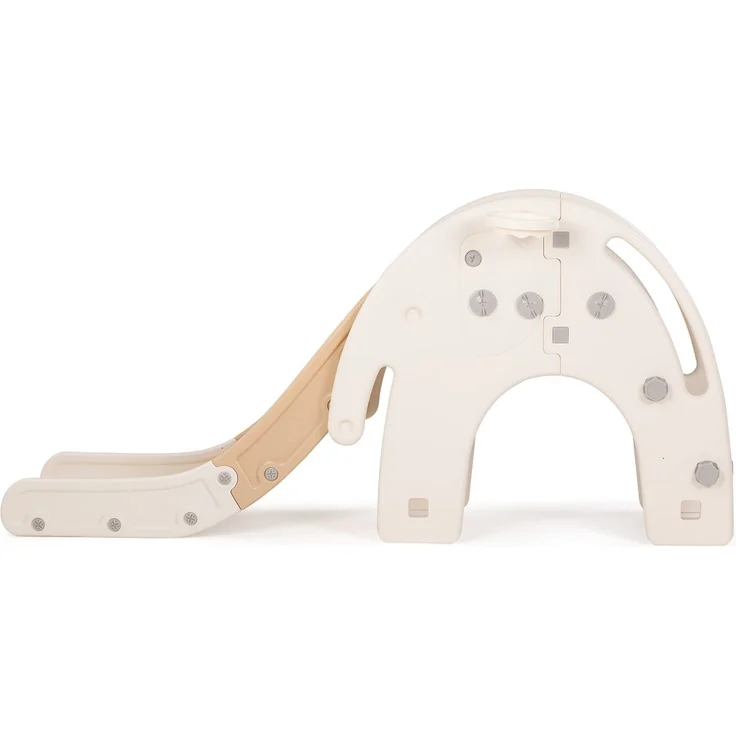 Chipolino Kinderrutsche Elefant 170 cm Rutschlänge, Basketballkorb, drei Stufen beige – Bild 2
