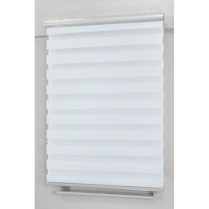 Lysel - Qualitätsdoppelrollo abdunkelnd weißgrau, (B x H) 70x175 cm in weiß/weißgrau – Bild 4