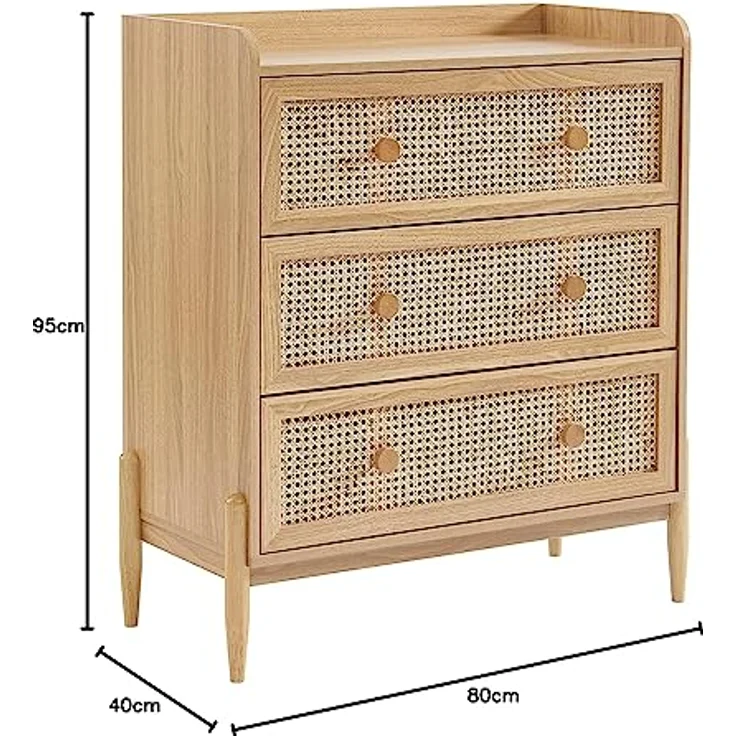 BAÏTA PABLO02 Kommode für Kinder, natürlich, Länge 80 cm, Natur – Bild 11