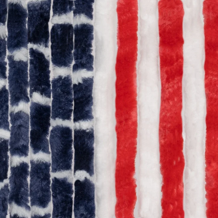 Moritz Flauschvorhang aus Chenille 56 x 185 cm USA Flagge Türvorhang als Fliegenschutz Insektenschutz für Camping Wohnwagen – Bild 1