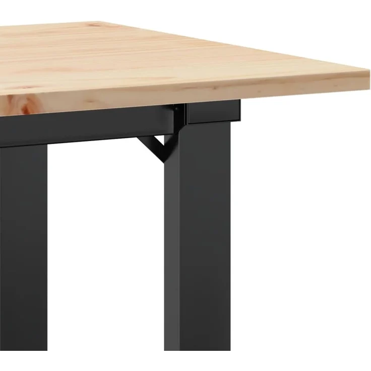 Couchtisch Sofatisch, O-Gestell 100 x 50 x 45 cm Massivholz Kiefer & Stahl d319e – Bild 7