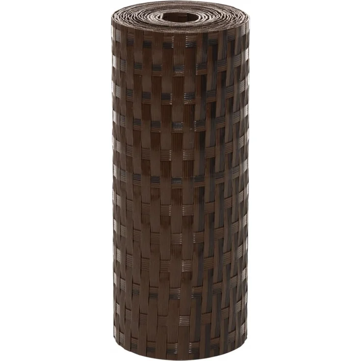 vidaXL Balkon-Sichtschutze 10 Stk. Braun Schwarz 255x19 cm Poly Rattan 156315 – Bild 3