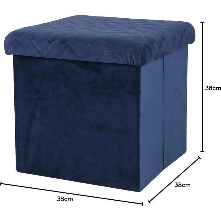 Urban Living Sitzhocker Ottomane faltbar Sitzwürfel Aufbewahrungsbox, hoher Sitzkomfort, Hocker mit Stauraumfach – Bild 2