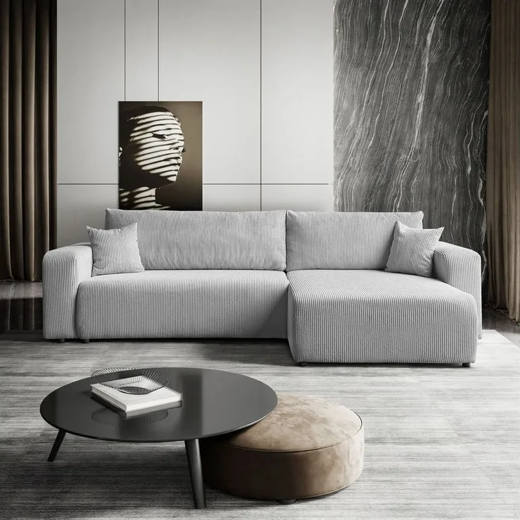 Lookway Ecksofa PRESTIGE L-Form Couch, mit Bettfunktion und Bettkasten