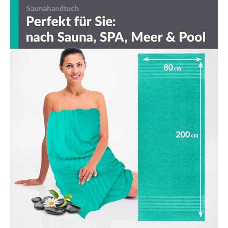 Lashuma Saunatuch XXL Handtuch London, Frottee (1-St), großes Badetuch Damen & Badehandtuch Herren 80x200 - Saunahandtuch – Bild 6