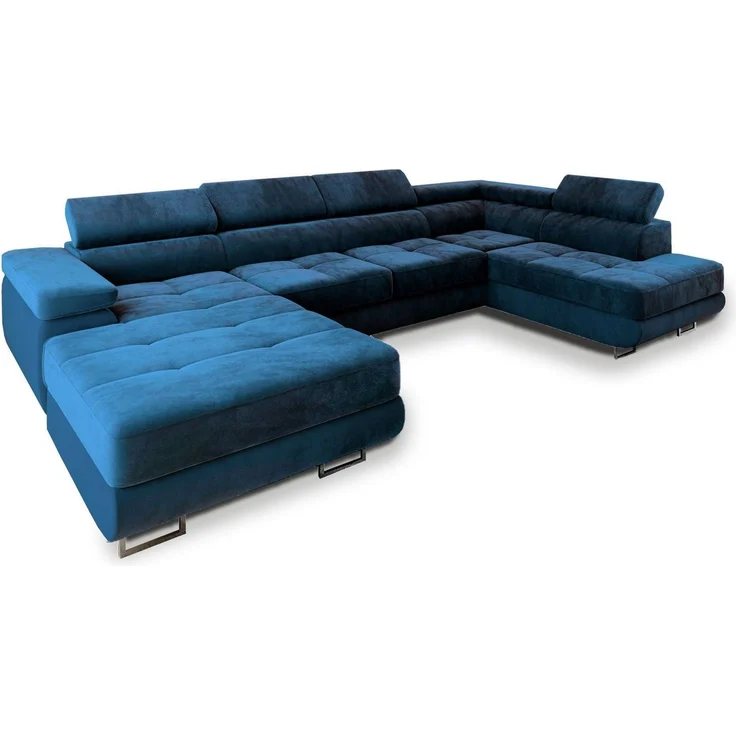 Masseno Ecksofa CASONE mit Schlaffunktion U-Form, Sofa mit Bettkasten