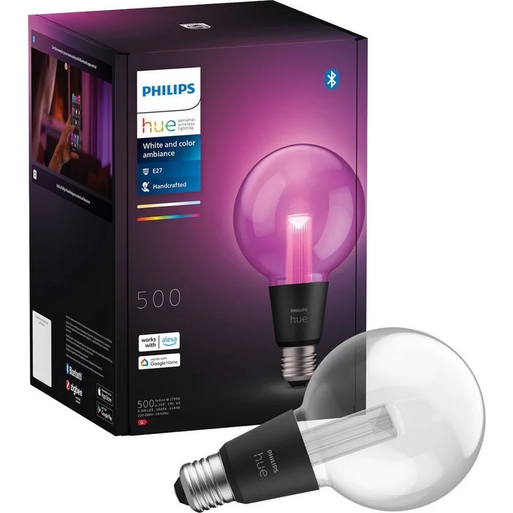 Philips Hue White & Col. Amb. Lightguide Globe 95 E27 – Bild 2
