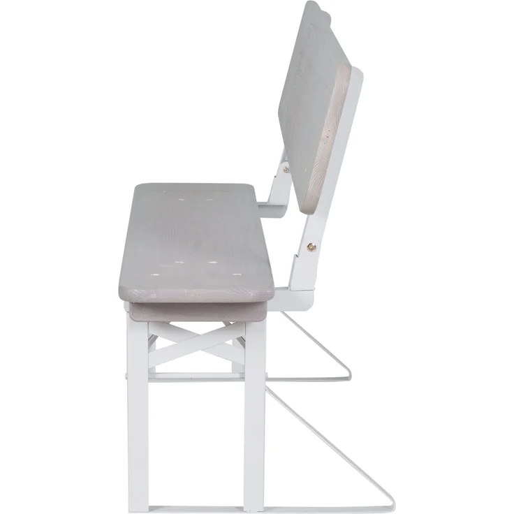 roba Outdoor Party-Garnitur für Kinder + Polster 'Little Stars' - Kindersitzgruppe mit Lehne aus FSC zertifiziertem Holz - 2 Bänke + 1 Tisch - Klappbare Sitzmöbel - Grau – Bild 5