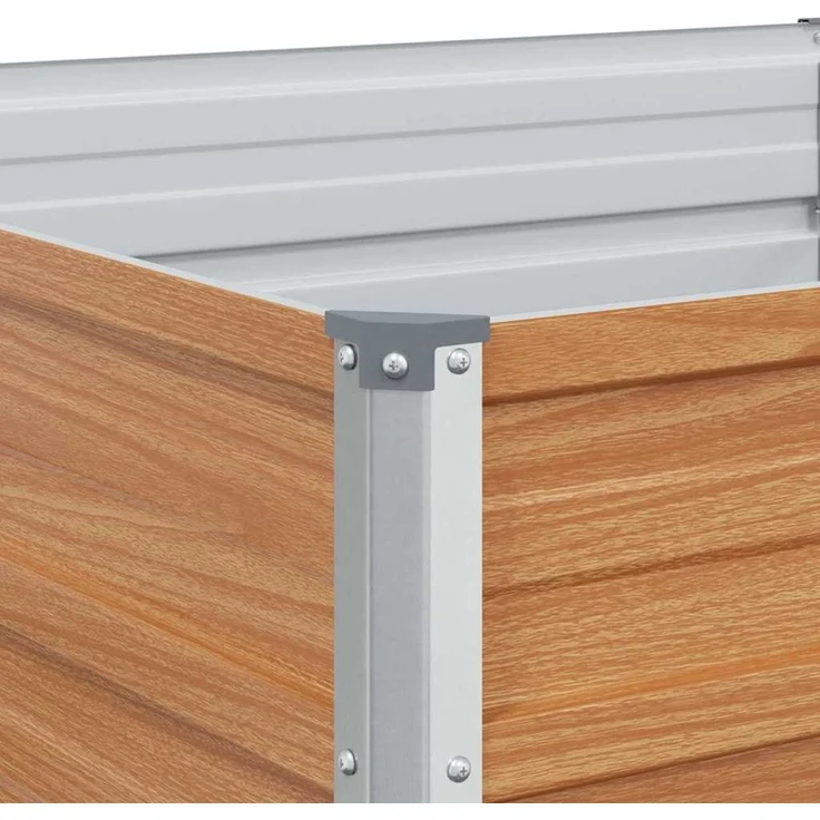vidaXL Hochbeet Hellbraun 240 x 80 x 77 cm Verzinkter Stahl 42017336 – Bild 8