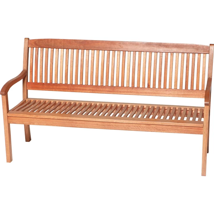 Merxx Gartenbank Maracaibo 3-Sitzer aus FSC-zertifiziertem Eukalyptusholz, ergonomisch geformt, 91 x 157 x 63,5 cm