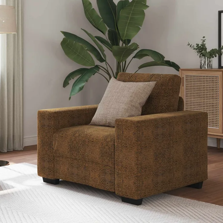 vidaXL Sofa-Sessel Braun 60 cm Kunstleder 4105108