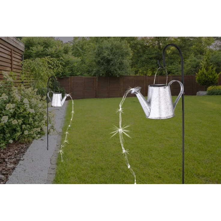 Solarleuchte Gießkanne Silber Solarlampe Außen Außenleuchte Solar 33652 – Bild 8